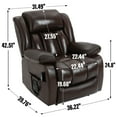 thumbnail image 3 of Newest Dual Motor Infinite Position Up to 350 LBS Electric Medium size Genuine Leather Brown Power Lift Recliner Chair with 8-Point Vibration Massage , Lumbar Heating, 3 of 9