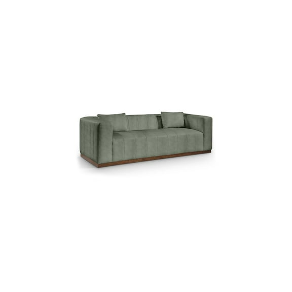 Meridian Furniture Mallina Green Vegan Leather Sofa