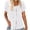 White, variant on Womens Shirts Tops Solid Color Summer V Neck Lace Fashion Sweet Casual Short Sleeve Plus Size Plain Tees Blouses Yellow 2XL