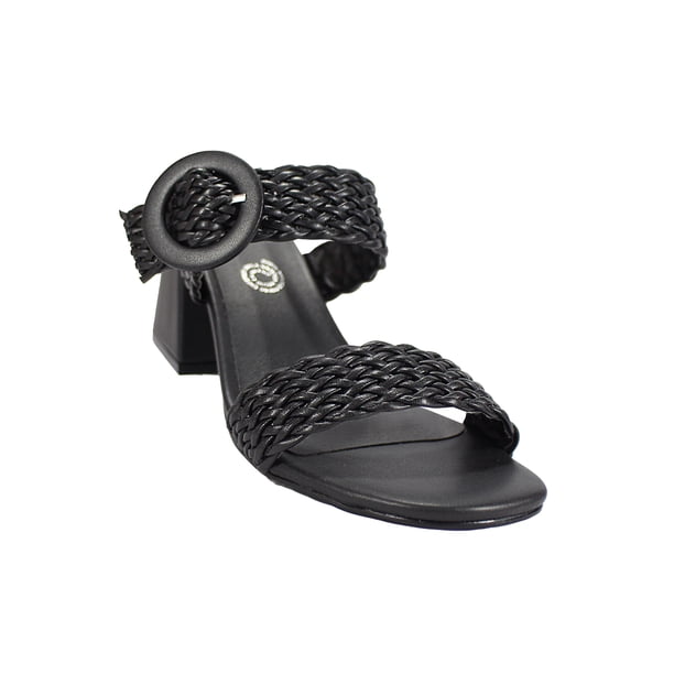 SANDALIA CASUAL DE MUJER SINTETICO NEGRO MARCA LEON 8719