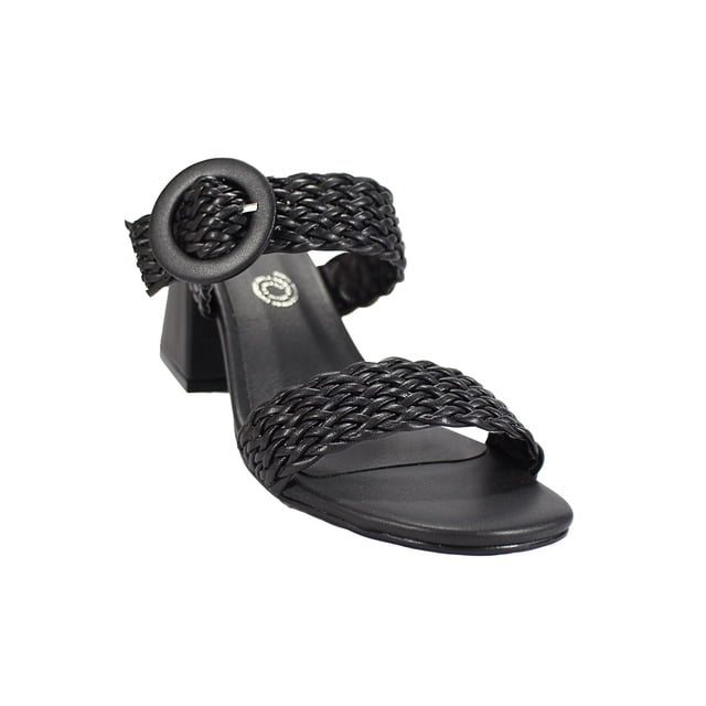 SANDALIA CASUAL DE MUJER SINTETICO NEGRO MARCA LEON 8719