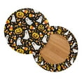 thumbnail image 2 of Renewold Ghost Pumpkin Candy Corn Round Stool Slipcover High Stretch Bar Stool Cover Pub Counter Stool Chair Slipcover 13-15 Inch Vanity Seat Cushion Protectors Halloween Decor, 2 of 6