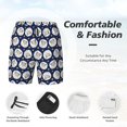thumbnail image 2 of Kdxio Cute Sheep With Star Print Men's Swim Trunks with Compression Liner 7 Inch Inseam Quick Dry Swim Shorts, 2 of 5