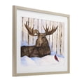 thumbnail image 2 of Stupell Industries Farmhouse Moose & Red Cardinal Birch Framed Print Under Glass, 16 x 13, by George Dyachenko, 2 of 8