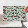 thumbnail image 2 of Candy Cane Cutting Board, Holly Berry Mistletoe Traditional Red and White Patterned Sugary Food on Sticks, Decorative Tempered Glass Cutting and Serving Board, Small Size, Multicolor, by Ambesonne, 2 of 5