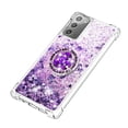 thumbnail image 4 of Funda para Samsung Galaxy Note 20 5G con Brillo Líquido Flotante, Purpurina, Parachoques y Anillo Giratorio Soporte, 4 of 5