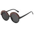 thumbnail image 2 of Lumistal Round Frame Sunglasses Retro Vintage Sun Glasses UV Protection Fashionable Lightweight Sun Glasses Photography Party Decoration Cute Sunglasses for Under 8 Years Old Black One Size, 2 of 2
