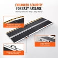thumbnail image 4 of Portable Wheelchair Ramp, 8 ft 800 lbs Capacity, Non-Slip Aluminum Folding Threshold Ramp, Foldable Mobility Scooter Ramp Wheel Chair Ramp, Handicap Ramp for Home Steps, Stairs, Doorways, Curbs, 4 of 6