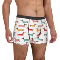 thumbnail image 4 of Salouo Dachshund Dog Puppy Print Men's Boxer Briefs,Breathable Underwear Elastic Waistband Briefs for Men -Medium, 4 of 8