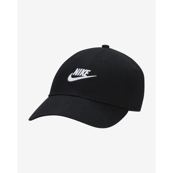 Men's Nike Club Unstructured Futura Wash Hat Color: Black White Size: N/A