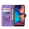 thumbnail image 3 of Galaxy A30 / A20 Phone Case, Dteck Embossed Butterfly PU Leather Wallet Foilo Case Stand Protective Cover with Hand Strap [Built-in card slots/money pocket] for Samsung Galaxy A30 A20, Light Purple, 3 of 5