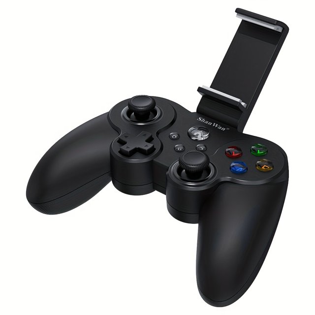 HLONK Long Battery Life ShanWan Mobile Game Controller - PS Remote Play Arcade Games for iPhone and Android with Phone Bracket and LED Backlight