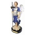 thumbnail image 3 of Archangel Saint Raphael Holding Staff And Fish Statue With Name Base 8"H Series, 3 of 9