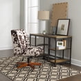 thumbnail image 2 of Salonika Reversible Quatrefoil Rug Brown 5x8 Woven in Greece Flat Woven Design, 2 of 4