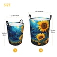 thumbnail image 2 of Lsque Vintage Starry Sky Sunflower pattern Laundry Hamper Basket, Tall Woven Rope Hamper Basket for Clothes, Lightweight Storage Basket, Collapsible Waterproof-Small, 2 of 8