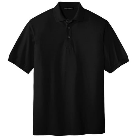 Maroon Striped Performance Polo - Port Authority Men's Big And Tall Silk Touch Polo Shirt
