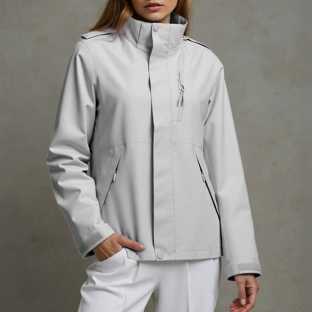 HUITKMM Womens Fall Jackets Unisex Windproof Outdoor Jacket Stylish and Versatile for Couples