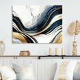 thumbnail image 2 of Designart Abstract Geode Waves Blue And Gold III Canvas Wall Art, 2 of 5