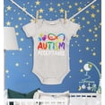 thumbnail image 3 of Shop4Ever Autism Acceptance Infinity Symbol Baby's Bodysuit Infant Cotton Romper 12 Months Heather Grey, 3 of 5