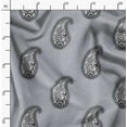 thumbnail image 2 of Soimoi Minky Gray Fabric By the Yard - 56 Inch Wide - Paisley Leaf Pattern Fabric - Botanical and Elegant Designs for Various Uses Printed Fabric, 2 of 6