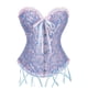 thumbnail image 1 of Corsé deshuesado con cordones para mujer, corpiño, lencería, Bodyshaper, Top, corsé de princesa, azul, 1 of 7