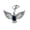 Black, variant on Excellent Gift Keychain Featuring Hawks Wing And Eyes Stone Vintage Motifs Sturdy For Daily Use Or As Decorative Accessory