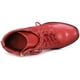 thumbnail image 5 of Botas Con Plataforma Cordón Arriba Tacón Grueso Punta Redonda Para Mujeres Rojo 39, 5 of 7