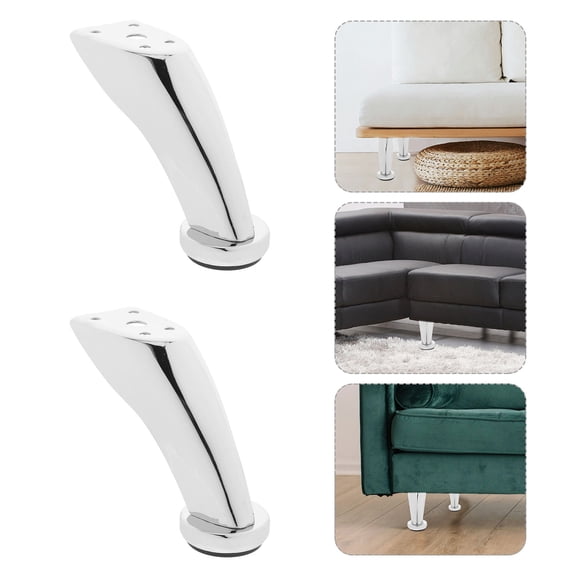 OUNONA 4-Pack Metal Furniture Legs Heavy Duty Sturdy Replacement Supports for Couch, Dresser, Table, Sofa, Cabinet