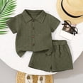thumbnail image 2 of OYXSER Toddler Baby Boys Girl Summer Clothes 6 12 Months Short Sleeve T-Shirts Shorts Clothing Set 2pcs Shorts Outfits Set, AG 2-3T, 2 of 8