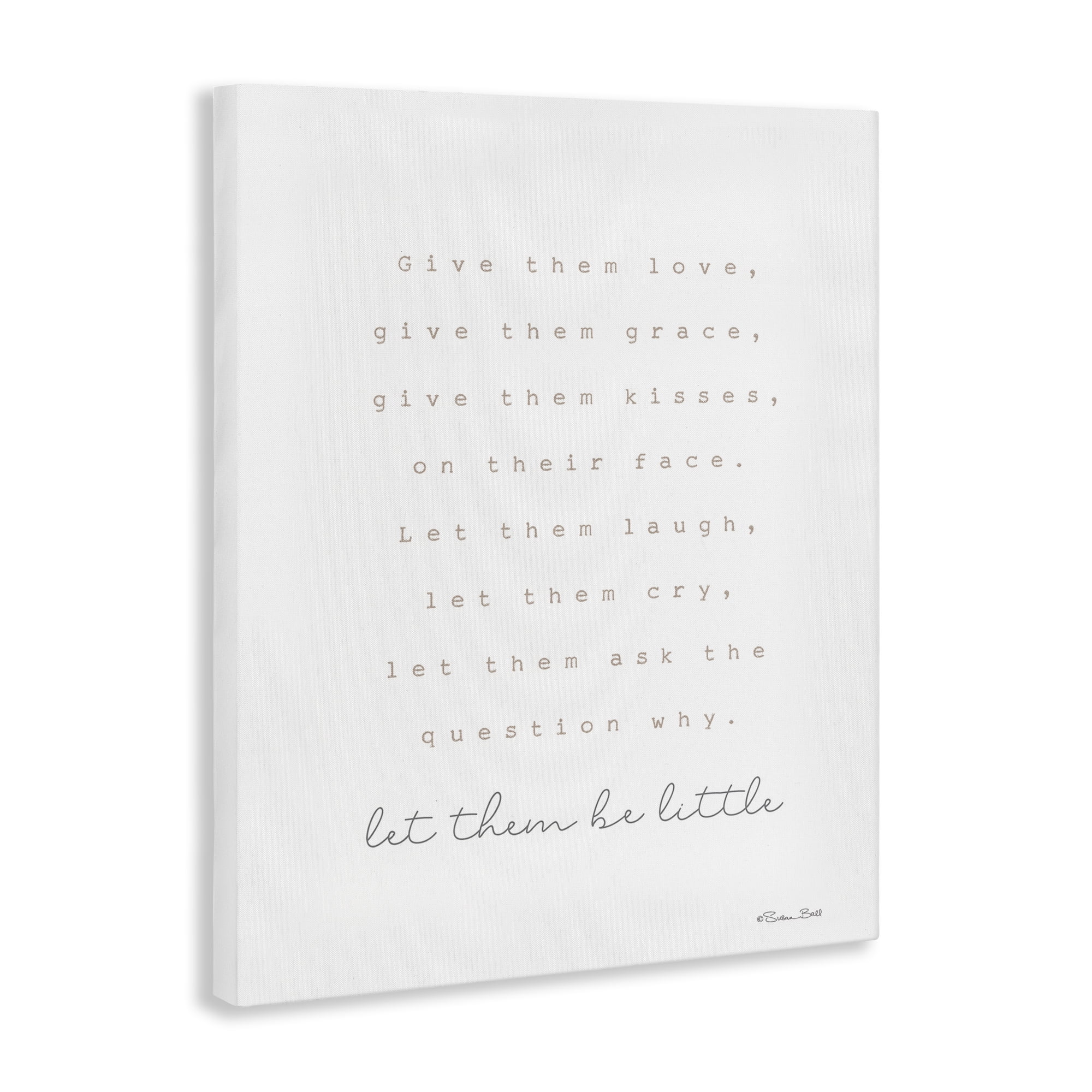 Stupell Industries Let Them Be Little Typography Painting Gallery Wrapped Canvas Art Print Wall Art, 30 x 40