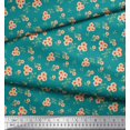 thumbnail image 2 of Soimoi polyester Crepe Fabric Leaves & Flower Floral Print Fabric by Yard 42 Inch Wide, 2 of 3