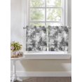 thumbnail image 4 of Black Grey Ombre 2 Panel Kitchen Curtains for Small Windows, Gradient Abstract Art Vintage Bathroom Tier Curtain, Short Window Treatment for Bedroom/Living Room 55"x24", 4 of 6