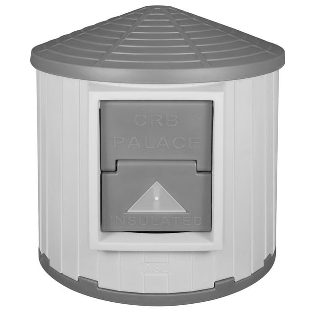 ASL Solutions Insulated Colossal Round Barn Premium Palace Dog House (38" Diam., 46"H)