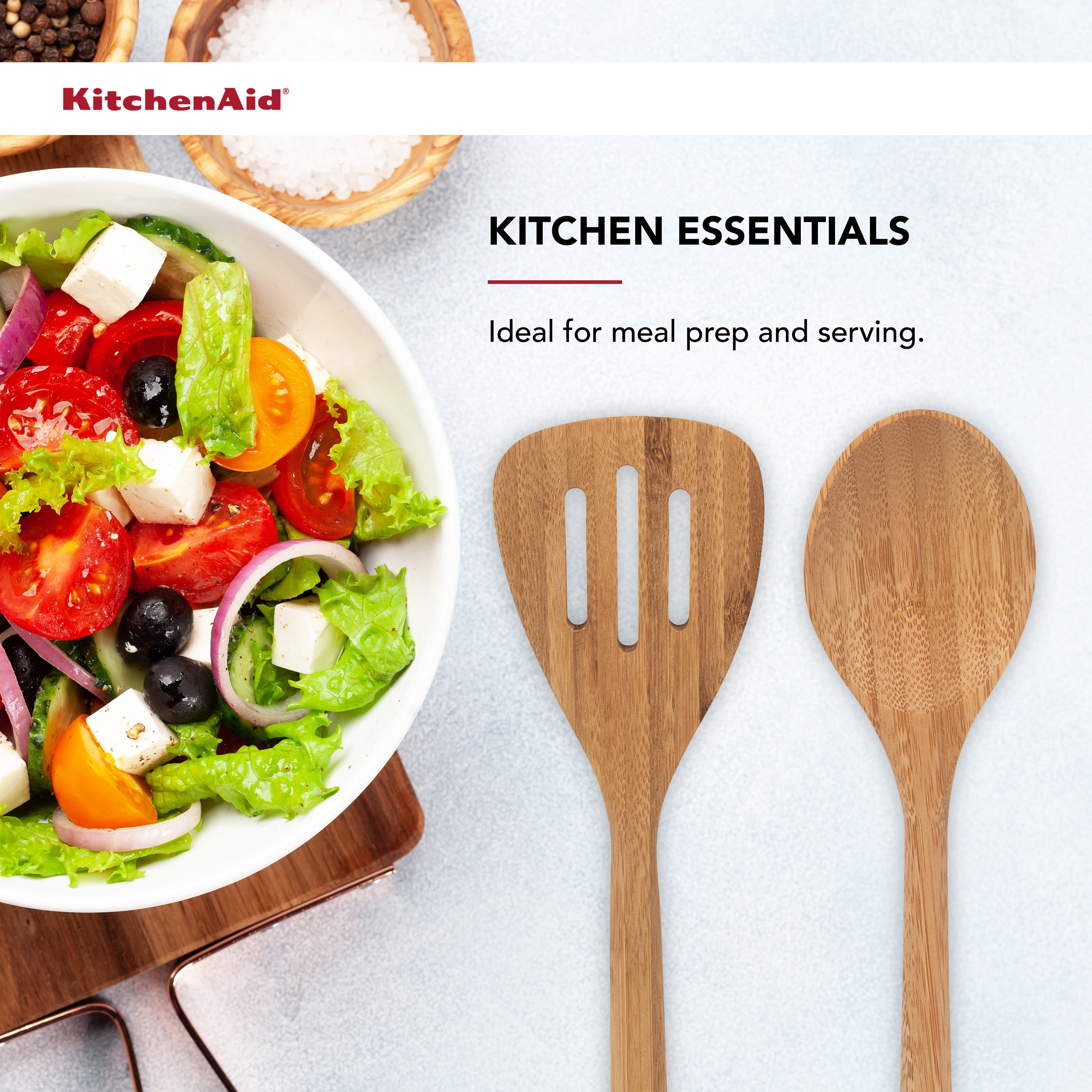 Kitchenaid Bamboo 2-piece Turner and Spoon Set