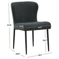 thumbnail image 3 of Safavieh Katlynn Wood and Iron Dining Chair in Dark Gray / Black, 3 of 7