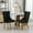 Black and Gold, variant on JESTOP Velvet Upholstered Nailhead Dining Chair Set of 2, Kitchen & Dining Room Chairs, Tufted Dining Chairs, Stainless Steel Plating Legs
