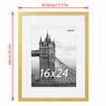 thumbnail image 5 of FungYuan 16x24 Gold Picture Frames Set of 3, Matted to 12x18 Wall Poster Frames for Photos, Prints, Artwork and Gallery Wall Decor, 5 of 9