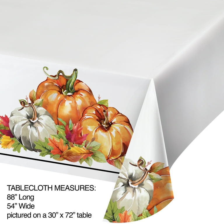 Traditional Thanksgiving Paper Tablecloth 54 x 84, Way to