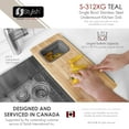 thumbnail image 4 of Stylish Undermount 25" Stainless Steel 16G Single Bowl Kitchen Sink with Grid & Strainer S-312XG, 4 of 11