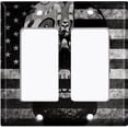thumbnail image 6 of Metal Light Switch Plate Cover U.S. Flag Gray SKL006, 6 of 13