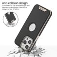 thumbnail image 2 of Magnetic for iPhone 15 Plus Case, [Military Grade Drop Tested] [Compatible with MagSafe] Shockproof Anti-fall Fiber Pattern PU Leather Back Slim Protective Case for iPhone 15 Plus,Black, 2 of 10
