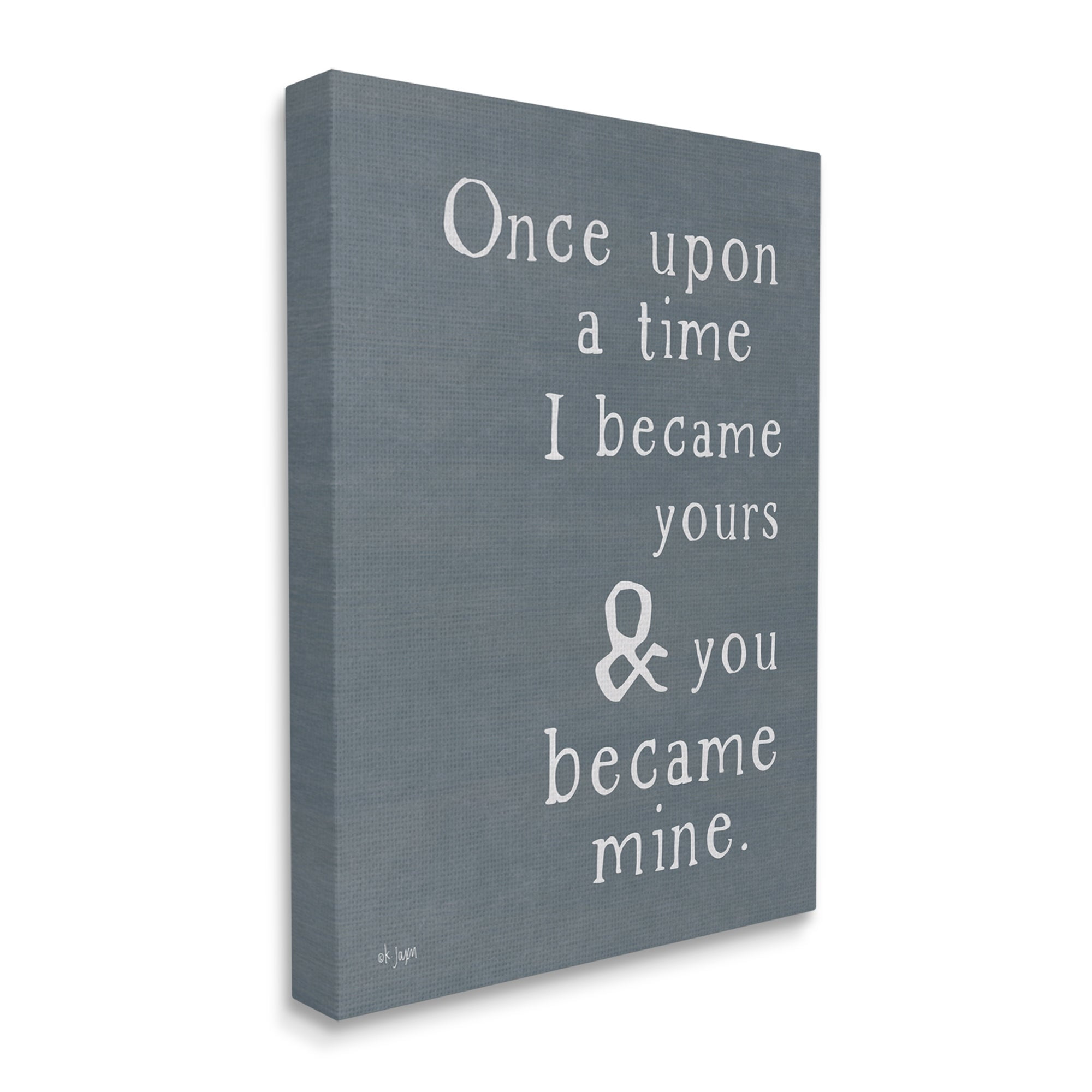 Stupell Industries Once Upon A Time Romantic Couple Loving Quote Graphic Art Gallery Wrapped Canvas Print Wall Art, Design by Jaxn Blvd.