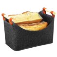 thumbnail image 1 of Panier à Bois Pliable 96L avec Poignée Parfait pour le Rangement 55*40*32cm Noir, 1 of 5