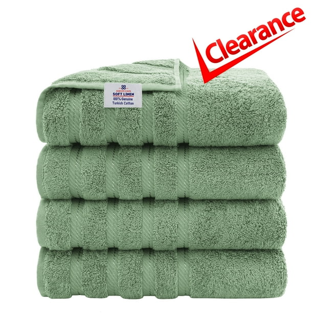 American Soft Linen Bath Towels 100 Turkish Cotton 4 Piece Luxury Bath
