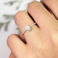 thumbnail image 5 of JeenMata Vintage 0.50 ct Pear Shaped Diamond Halo Engagement Ring in 10K White Gold, 5 of 9