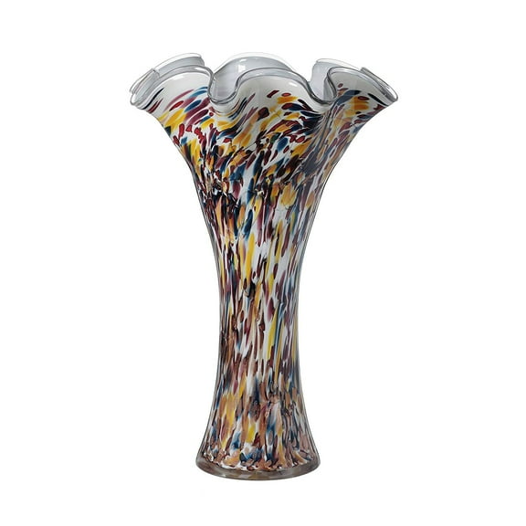 Elegant and Modern Decorative Classical Glass and Marble Vase for Housewarming Gift - 24" Glass Vase, Eclipse