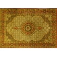 thumbnail image 1 of Ahgly Company Indoor Rectangle Medallion Yellow Traditional Area Rugs, 5' x 7', 1 of 4