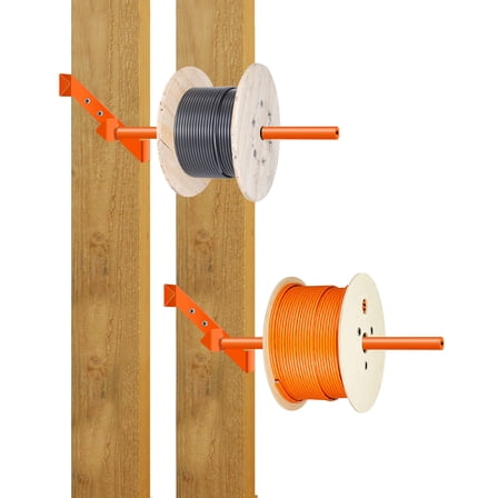 Stud Cable/Wire Dispenser (2 Pack) , Heavy-Duty 300LB Capacity for Fast, Cable, Tangle-Free Wire and Coil Unwinding, Fit for 2x4 & 2x6 Wood Studs