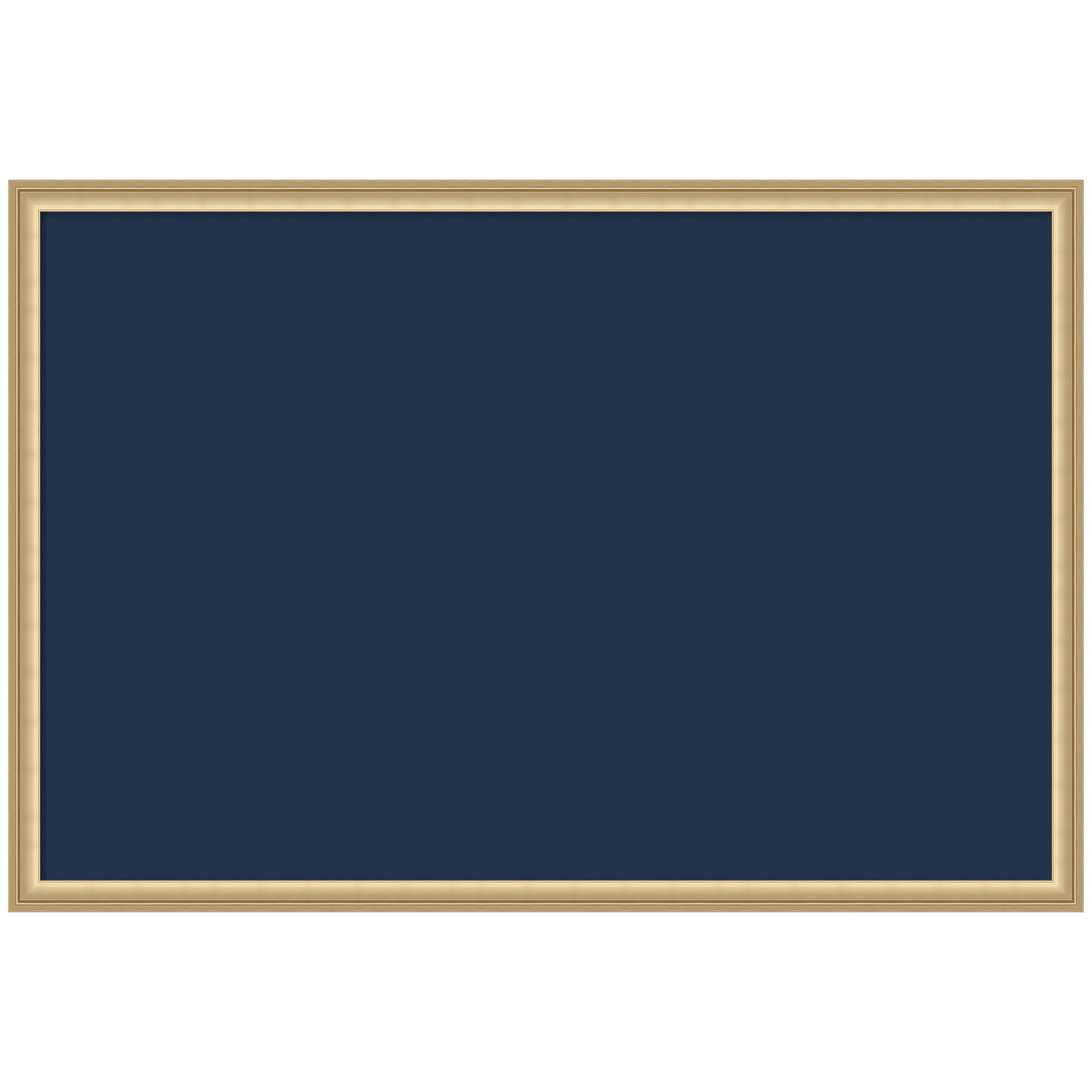 Kate and Laurel Framed Fabric Pinboard 38 x 26,  Printed Linen Classic Bulletin Board for Use as a Vision Board or Wall Organization, Florence Gold Frame