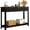 Black, variant on YANGLI Fluted Wood Console Table with 3 Drawers & Open Shelf, Boho Narrow Behind Couch Entryway Table, Modern Sofa for Living Room/Foyer/Hallway, Black